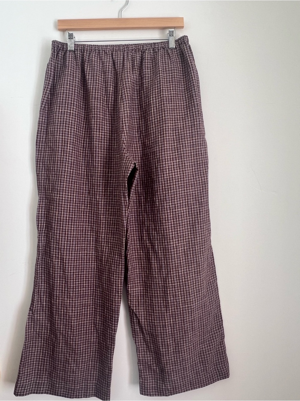 NWT Deiji Studios Ease Trousers in Russet Check - Size Large - Picture 3 of 7